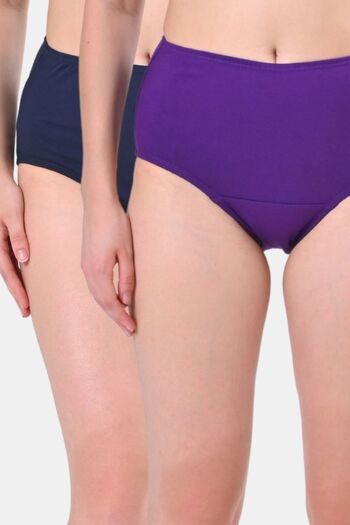 Buy Adira High Rise Full Coverage Hipster Panty (Pack of 2) - Multicolor